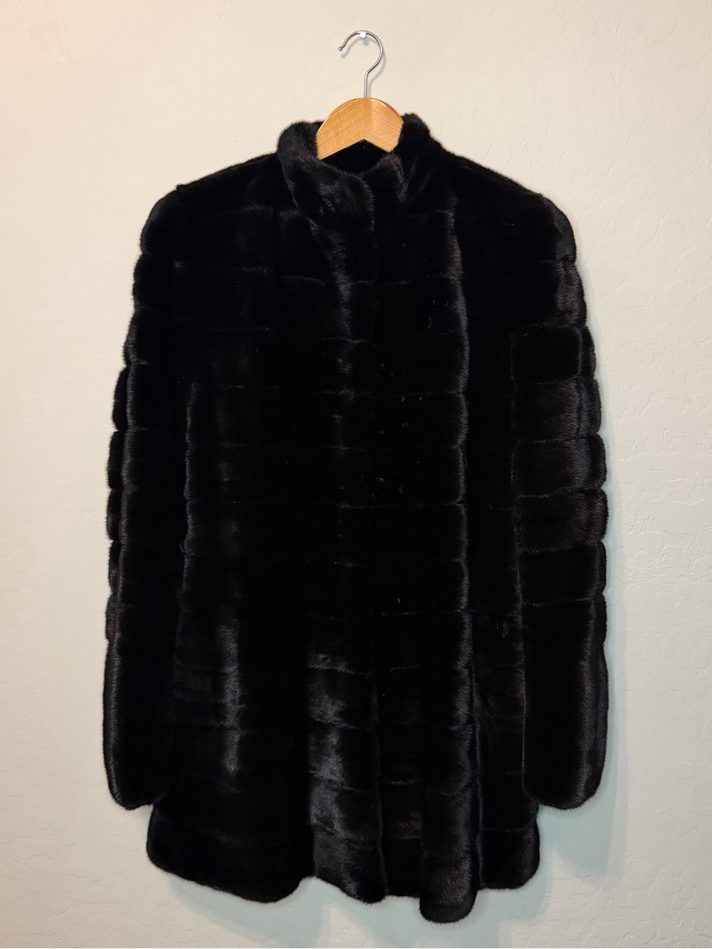 Mink Stroller Coat in Black Small